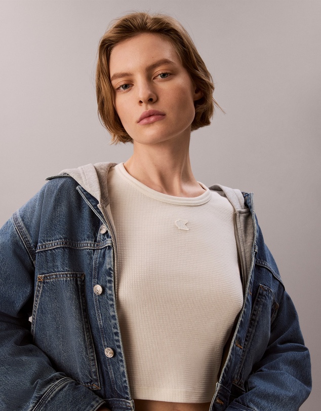 Calvin Klein Jeans - Monogram Slim Waffle Baby Tee