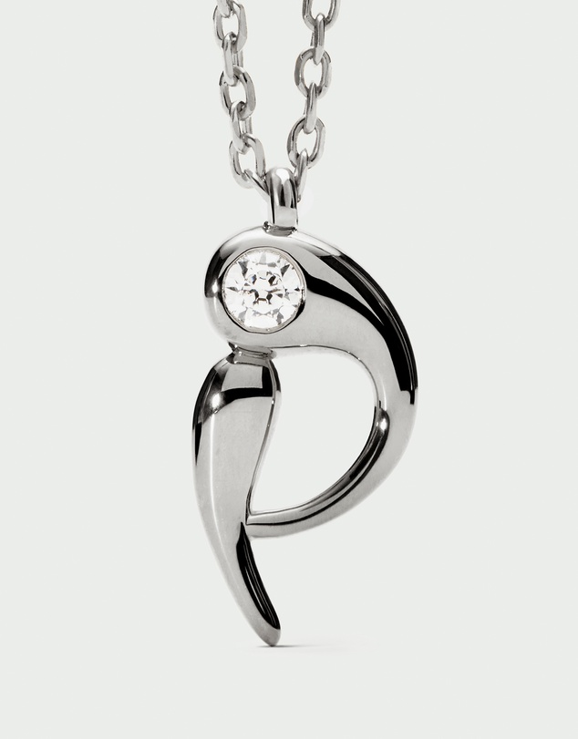 PDPAOLA - Initial 2026 P Silver Pendant Necklace