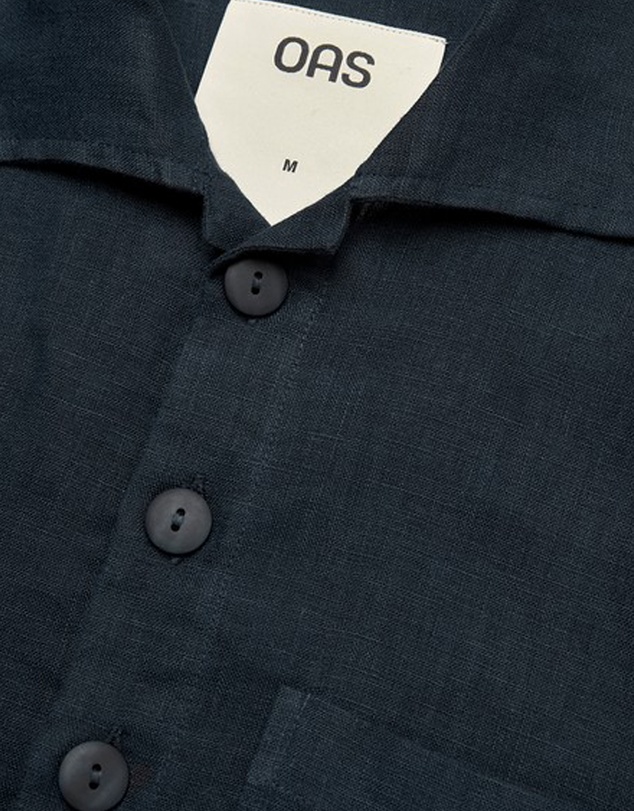 OAS Company - Dark Navy Girona Linen Shirt