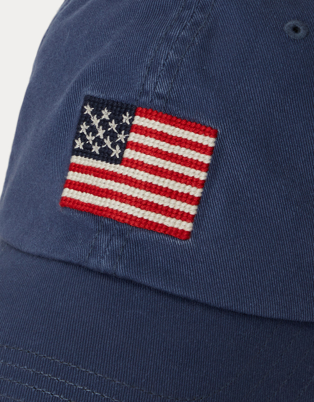 Polo Ralph Lauren - Flag-Embroidered Twill Ball Cap