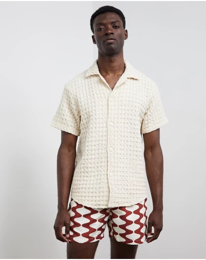 OAS Company - Ecru Cuba Waffle Shirt