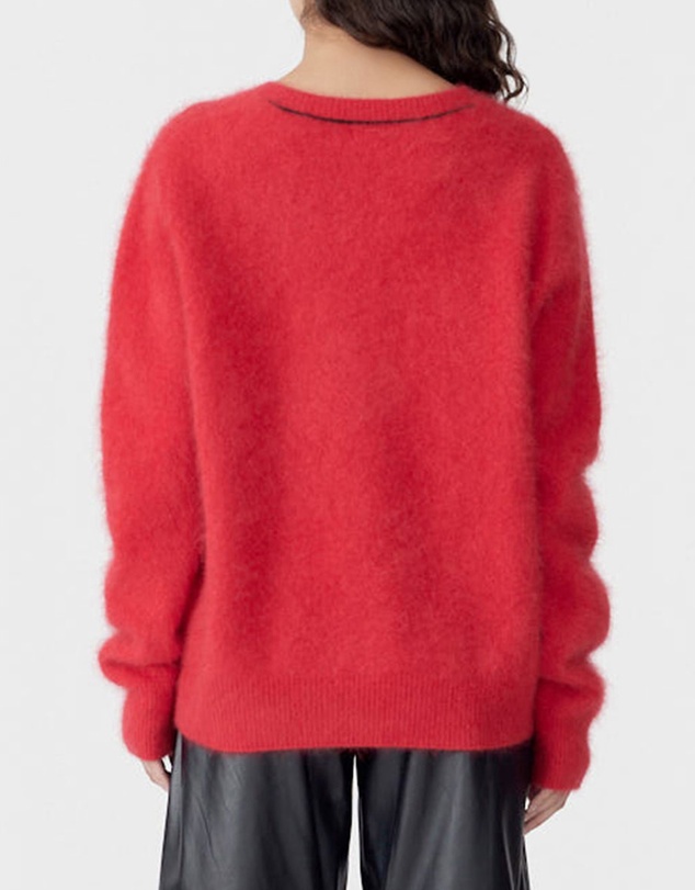 Bassike - Deep V Textured Knit Top