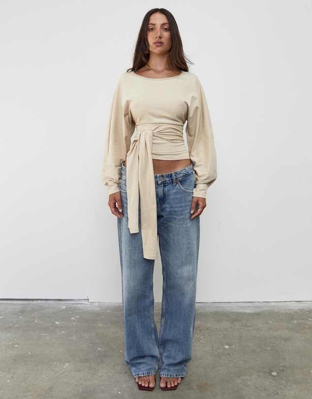 Pinky & Kamal - Waist Wrap LS top