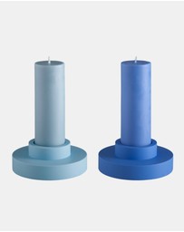 porter green - flipp lrg silicone unbreakable candle holder set