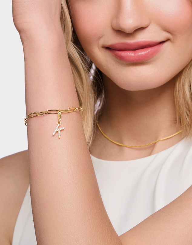 THOMAS SABO - Charm Pendant Letter K Gold Plated