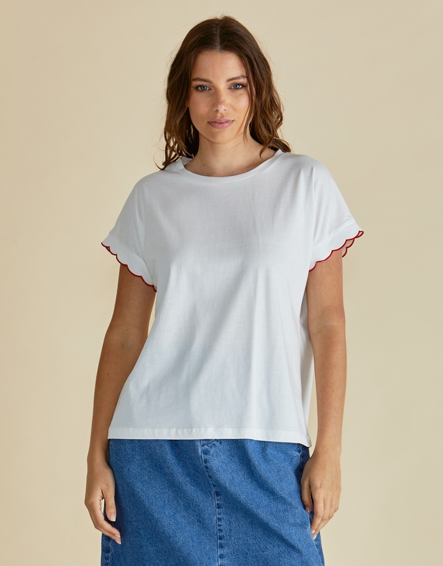 Betty Basics - Sloane Scallop Tee