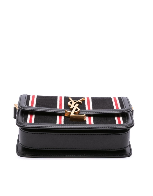Pre-Loved by Azura Reborn - Pre-Loved Small Canvas Striped Solferino Satchel In Box