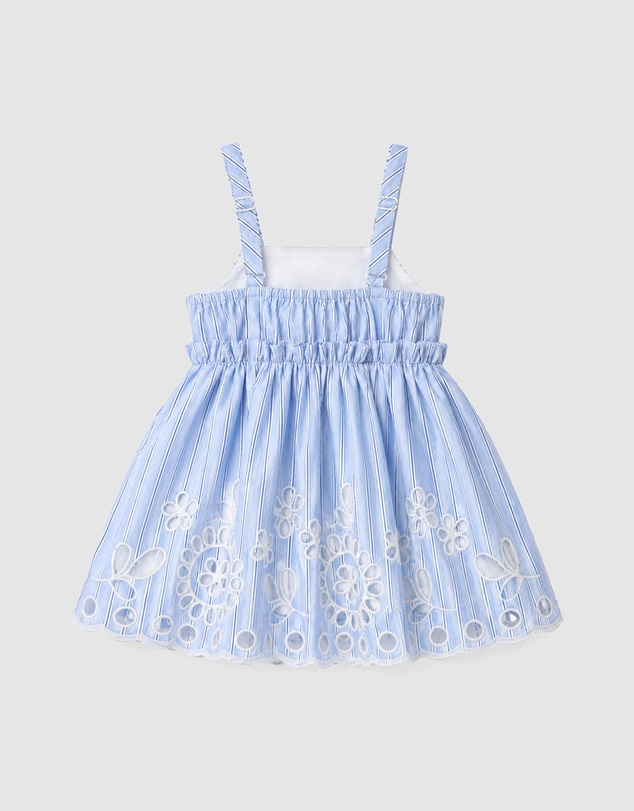 Fox & Finch - Piccolina Cutwork Stripe Dress - Kids