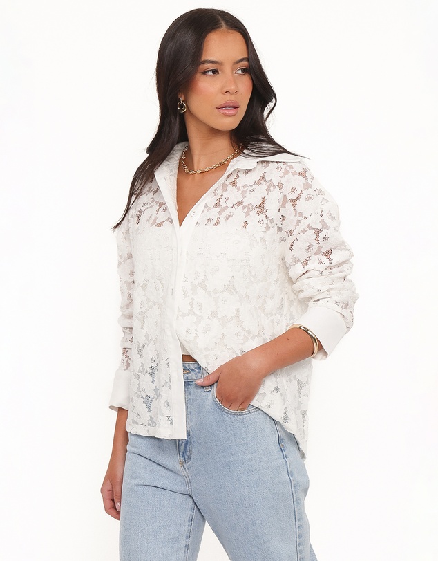 Petal & Pup - Carol Lace Shirt - White