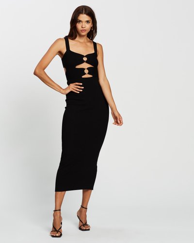 Ring Detail Midi Dress