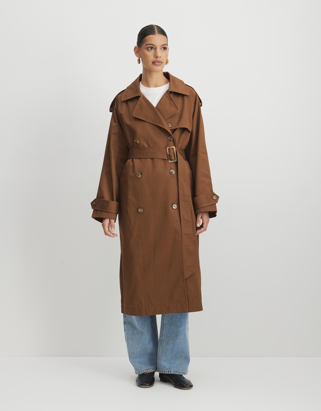 AERE - Silas Organic Cotton Oversized Trench