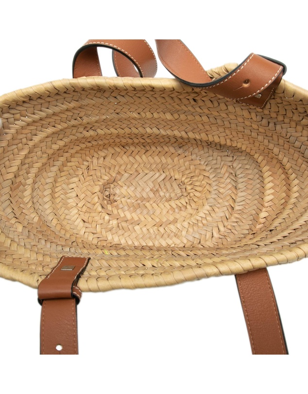 Pre-Loved by Azura Reborn - Pre-Loved Paulas Ibiza Smiley Small Raffia Basket Tote