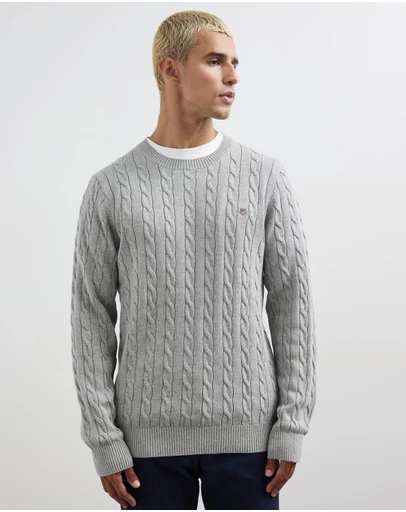 Gant - Cotton Cable Crew Neck Knit