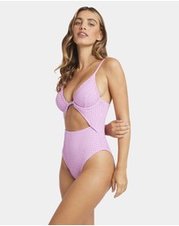 Billabong - Womens Mini Wave Check Kaia One Piece Swimsuit