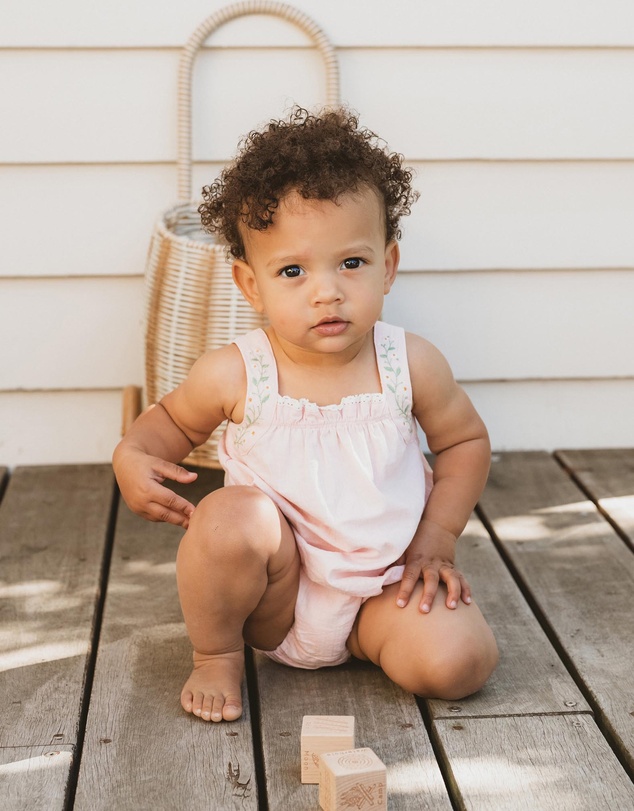 Bebe by Minihaha - Tess Embroidered Strap Bodysuit - Babies