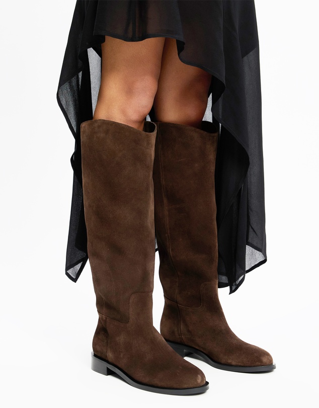 AERE - Knee High Suede Riding Boots