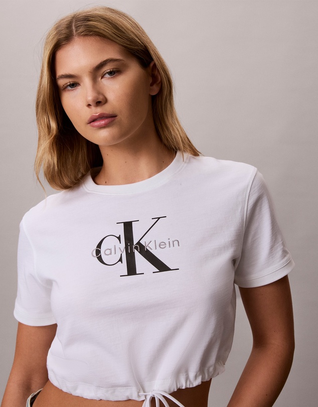 Calvin Klein Jeans - Monologo Cropped Tie T-Shirt