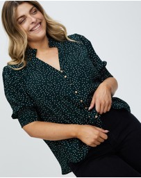 Atmos&Here Curvy - Brodie Puff Sleeve Blouse