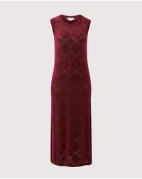Ceres Life - Daisy Diamond Knit Midi Dress