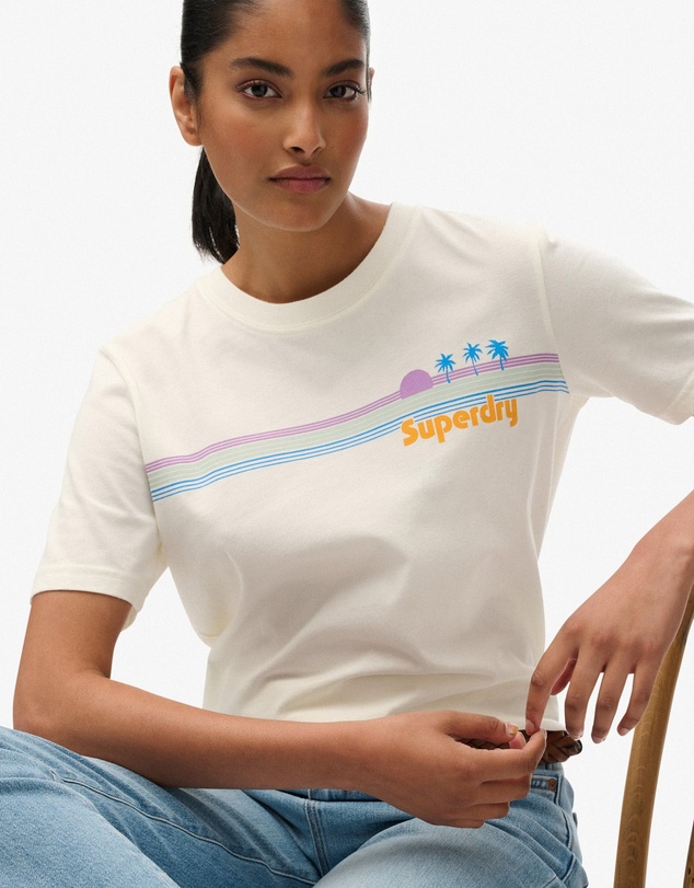 Superdry - Rainbow Stripe Slim Fit Tee