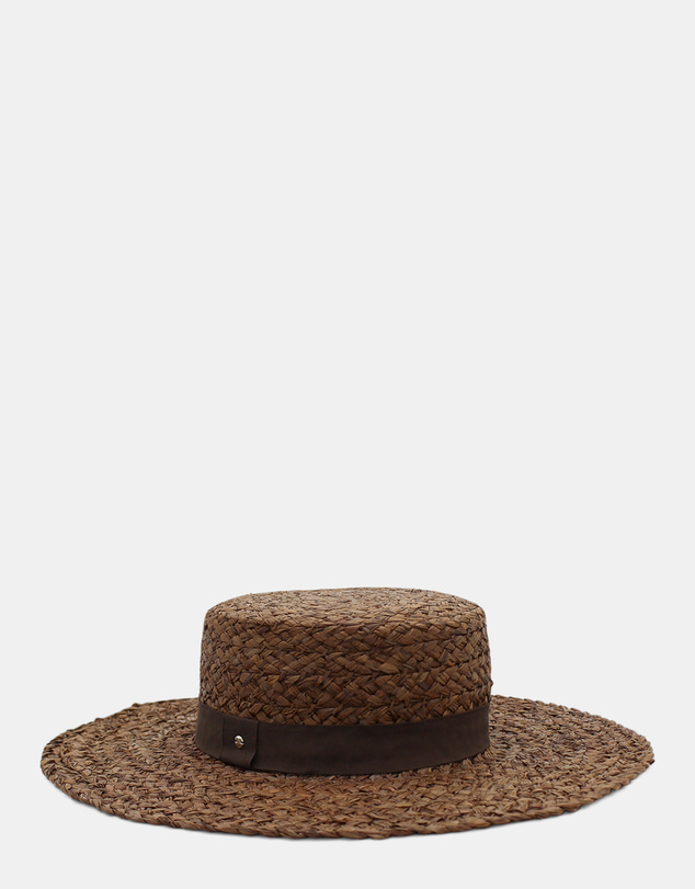 Morgan & Taylor - Catalina Braided Raffia Boater Brown