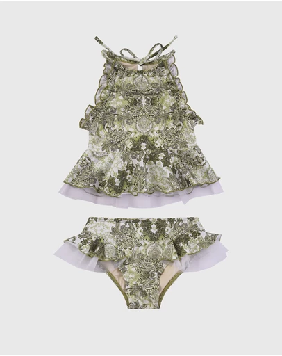 Aqua Blu Kids - Tapestry Halter Neck Bikini Set - Kids