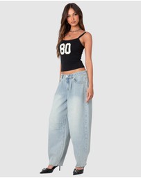 EDIKTED - Balloon Washed Low Rise Jeans