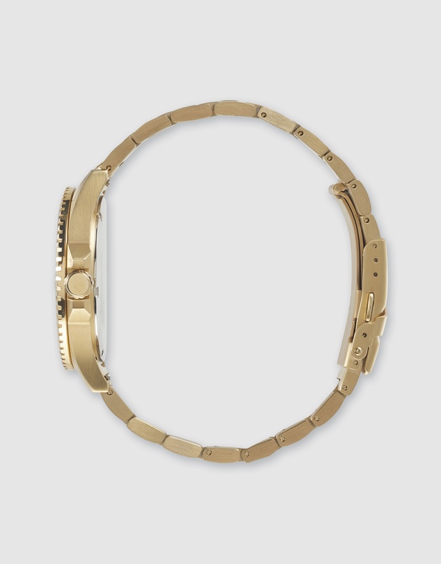 Maxum - Prince Black Dial, Gold Tone Case & Bracelet