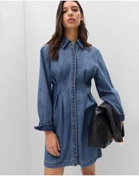 UNISON - Denim Pintuck Dress
