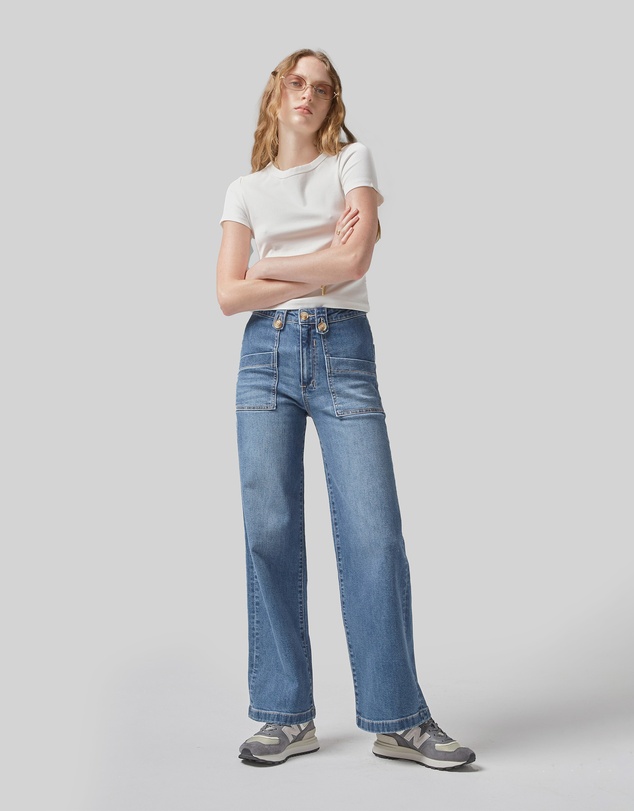 DRICOPER DENIM - Carrie Pacific Blue Wide Straight Leg Jeans