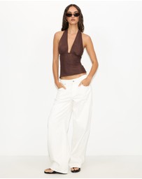 Dazie - Waves Mesh Halter Top