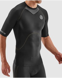 SKINS - SKINS Compression Men's Series-3 Active 400 Short Sleeve Top Black