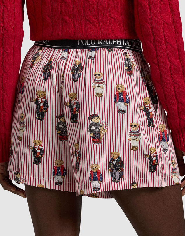Polo Ralph Lauren - Polo Bear Print Striped Cotton Boxer Short
