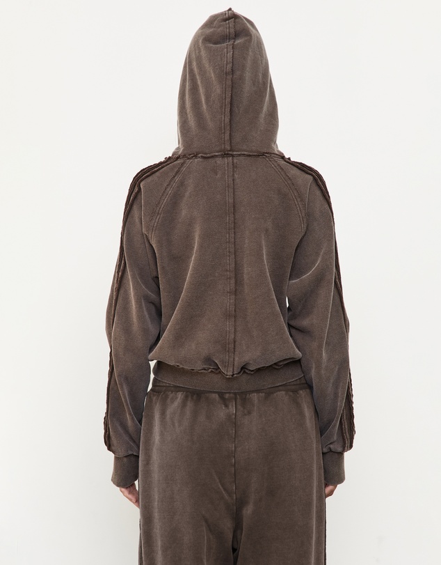 Pinky & Kamal - Acid Wash Zip Up Hoodie