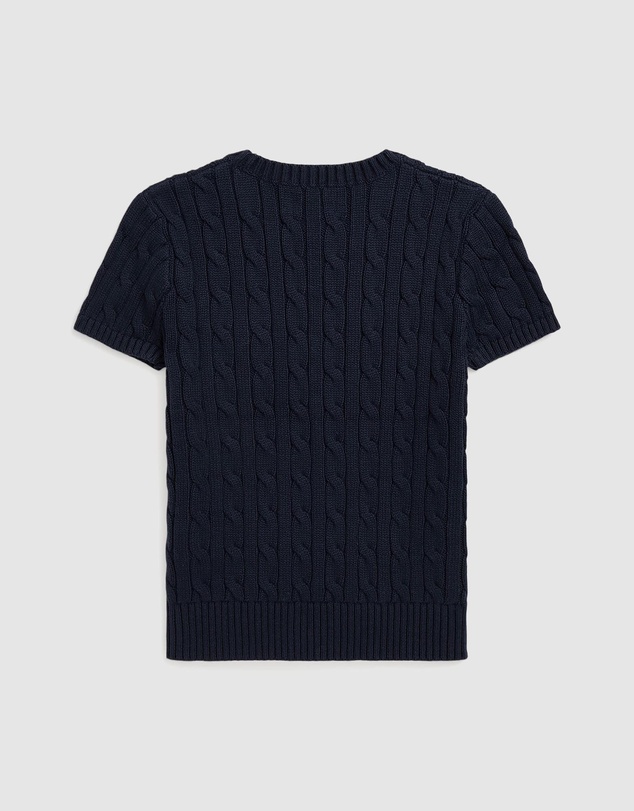 Polo Ralph Lauren - Cable-Knit Cotton Short-Sleeve Sweater