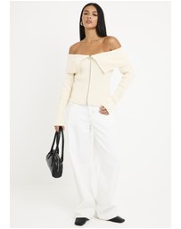 Subtitled - Paloma Zip Off Shoulder Top