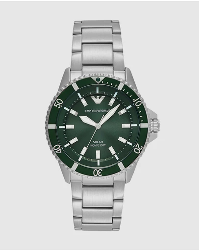 Emporio Armani - Silver Tone Analogue Watch