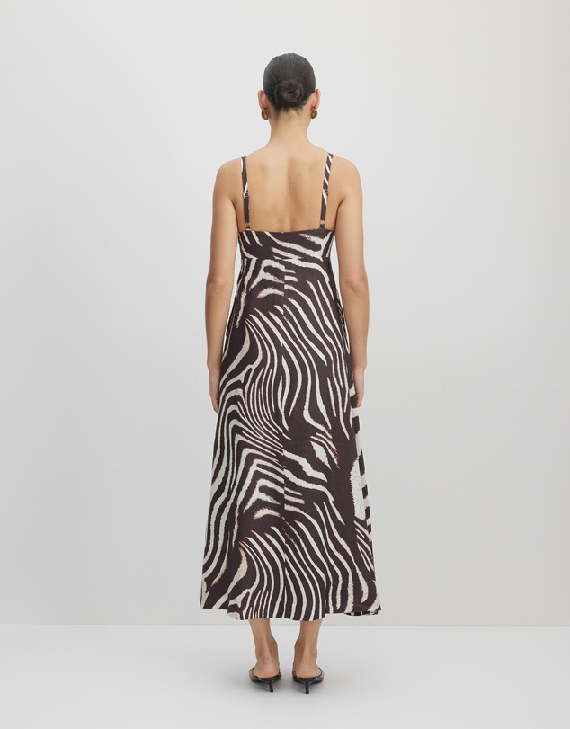 AERE - Bettina Linen Midi Dress