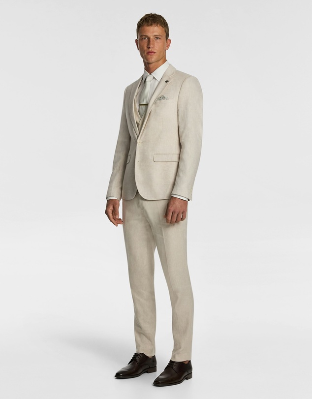 yd. - Carter Stretch Linen Blend Slim Suit Jacket