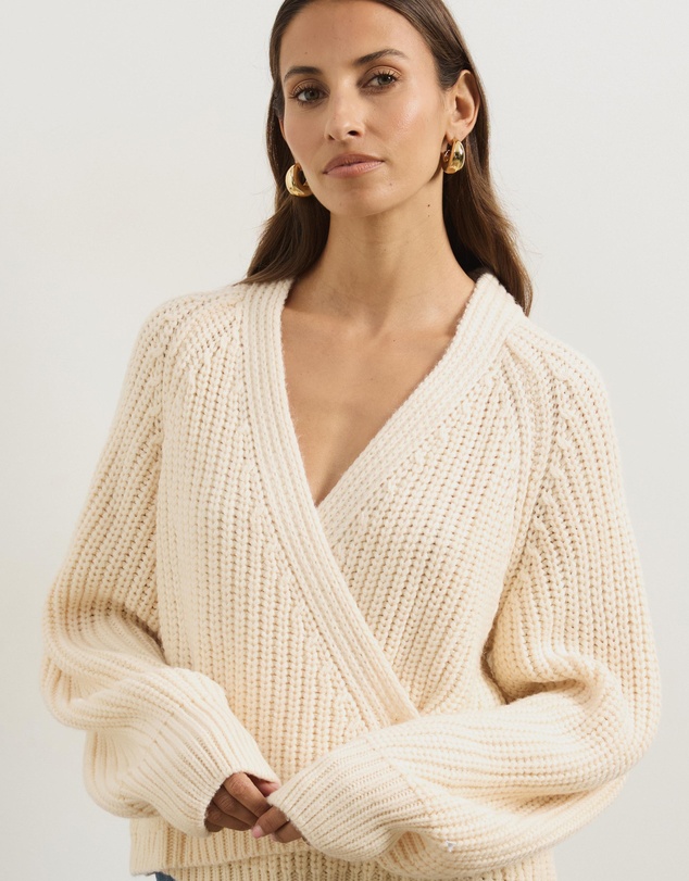 Atmos&Here - Reese Chunky Knit Wrap Cardigan