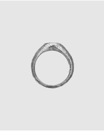 Haze & Glory - ICONIC EXCLUSIVE - Ring Men Blue Agate Signet 925 Sterling Silver
