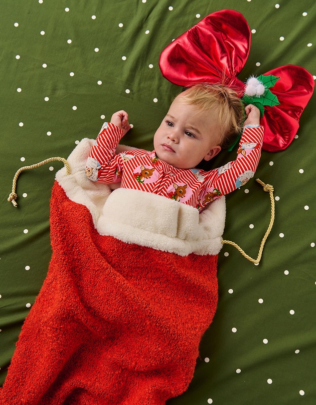 Kip&Co - I Love Christmas Spot Organic Long Sleeve Zip Romper - Babies