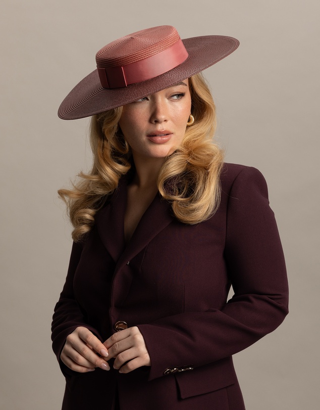 Morgan & Taylor - Domino Racewear Boater in Rose Pink