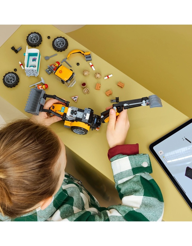 LEGO - 60480 Yellow Backhoe Loader
