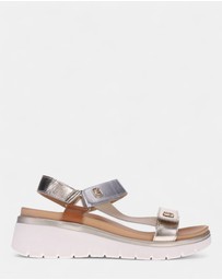 Mia Vita - Candice Sandal - Soft Gold/Silver Multi