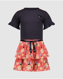 Le Chic - SILA Daisies & Bows Mix Dress - Kids-Teens