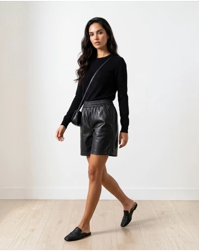 Mossée - Mila Leather Shorts