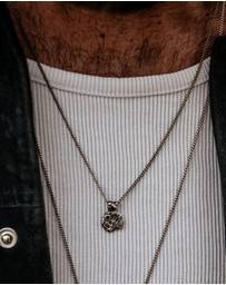 Haze & Glory - ICONIC EXCLUSIVE - Necklace Zirconia Black Circle in 925 Sterling Silver
