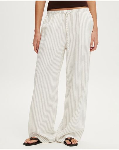 Rhea Pinstripe Dark Truffle