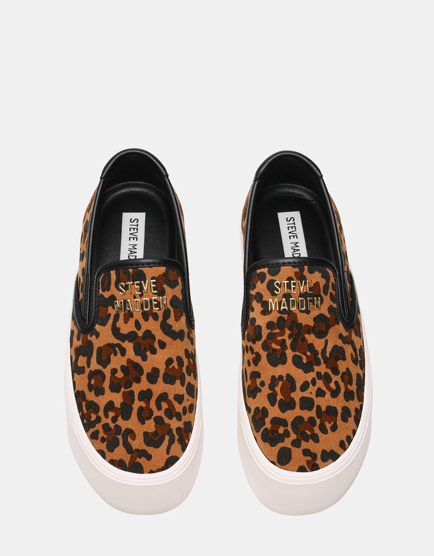 Steve Madden - Clifftop-L Leopard Suede Sneakers